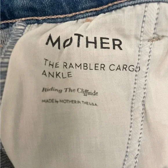 Mother The Rambler Cargo Wide Leg Ankle Jeans in Riding the Cliffside Size 26 - Picture 6 of 9
